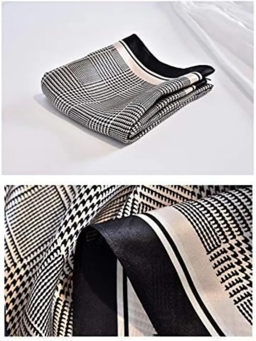 Luxurious 100% Pure Mulberry Silk Square Scarf for Women - Versatile Neck & Head